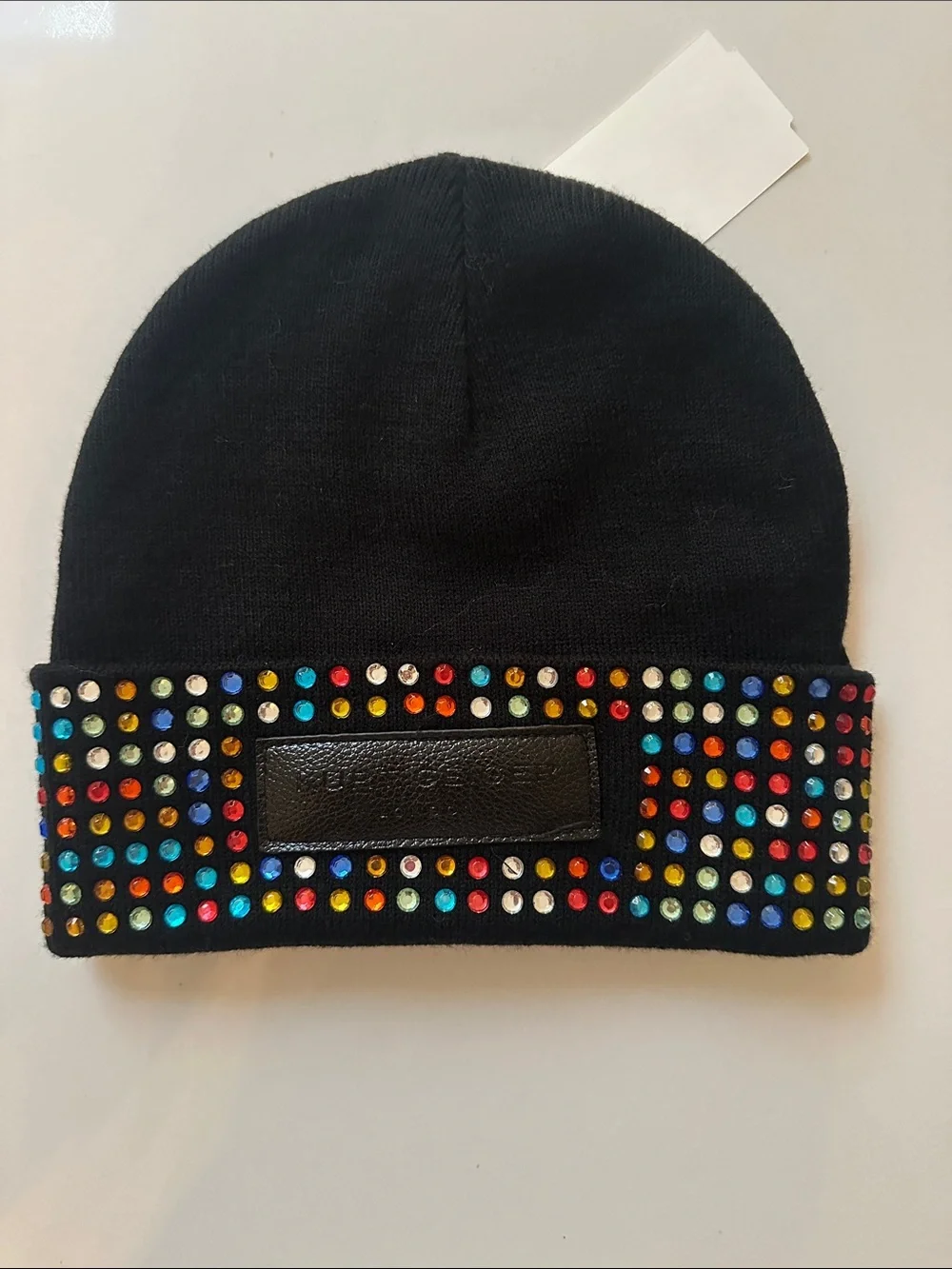 Kurt Geiger London Cuffed Rhinestone Beanie - Womens - new
